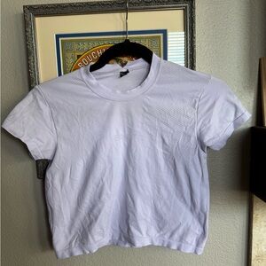 Women’s White Crop Top - Lightweight Short Sleeve